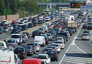 Traffic jam in Paris tragedy of the commons